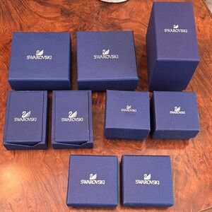 Swarovski Deep Blue Gift Box Set of 9 Assorted Sizes